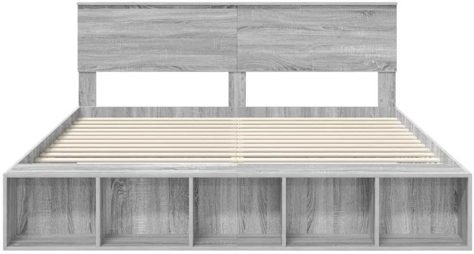 Lovos rėmas Pilkas Sonoma 200 x 200 cm Apdirbta mediena