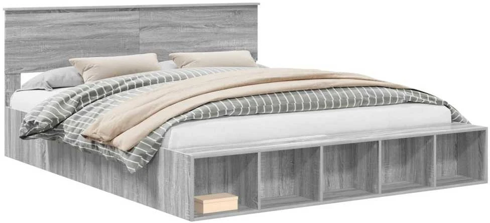 Lovos rėmas Pilkas Sonoma 200 x 200 cm Apdirbta mediena