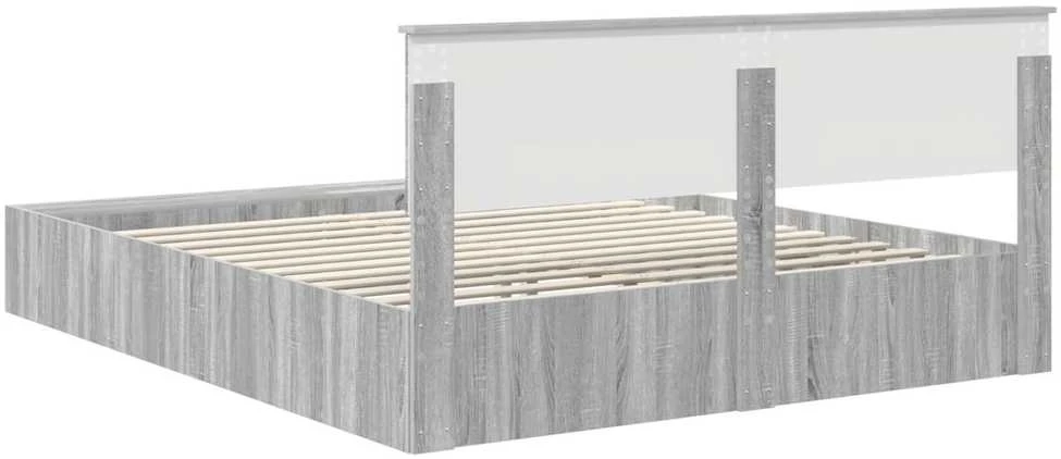 Lovos rėmas Pilkas Sonoma 200 x 200 cm Apdirbta mediena