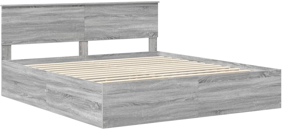 Lovos rėmas Pilkas Sonoma 200 x 200 cm Apdirbta mediena