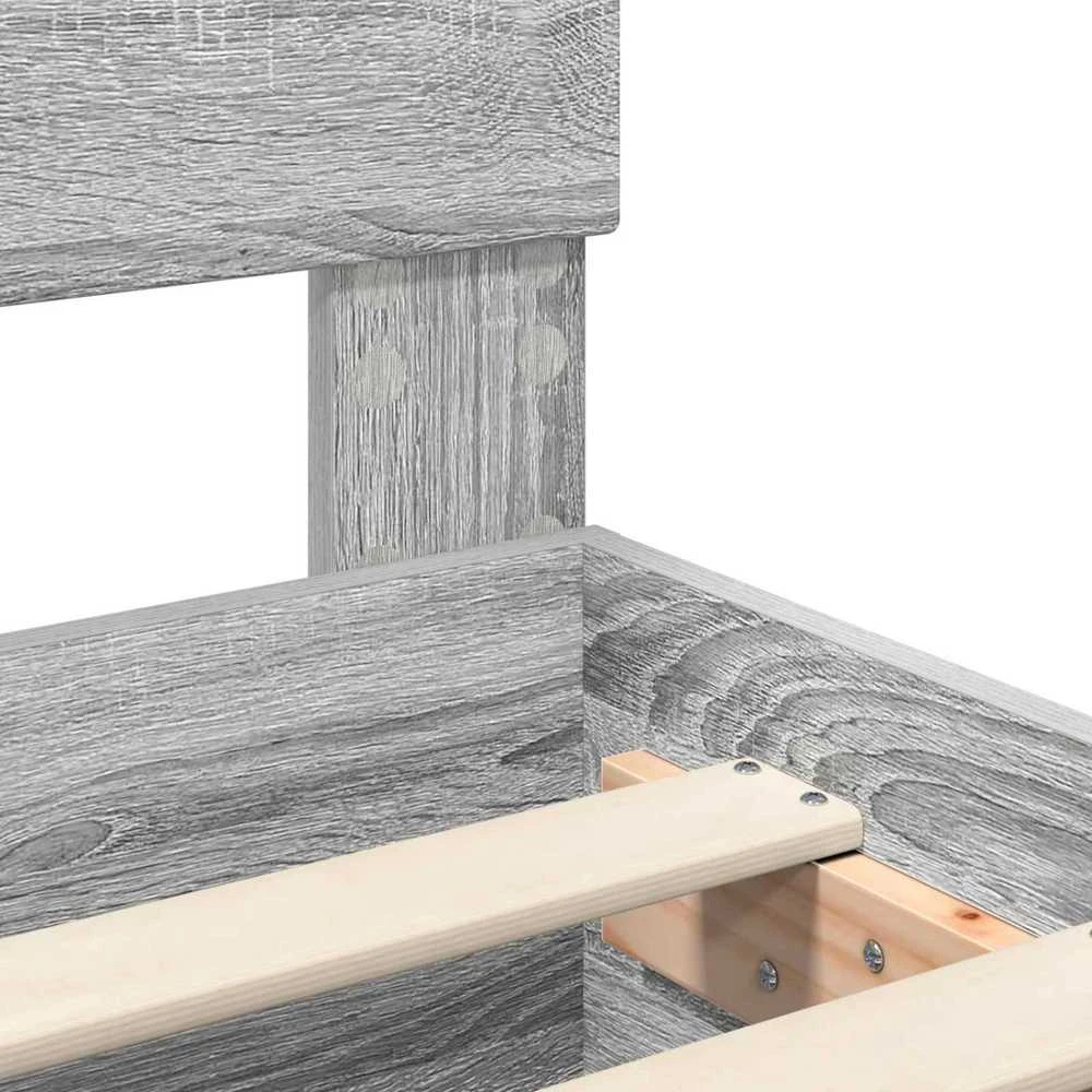 Lovos rėmas Pilkas Sonoma 200 x 200 cm Apdirbta mediena