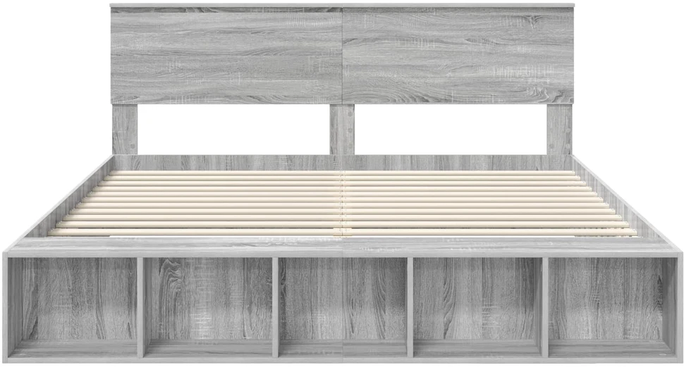 Lovos rėmas Pilkas Sonoma 200 x 200 cm Apdirbta mediena