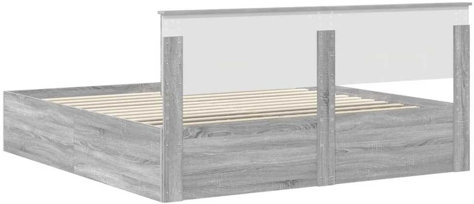 Lovos rėmas Pilkas Sonoma 200 x 200 cm Apdirbta mediena