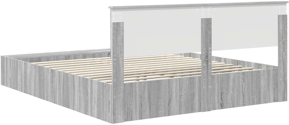 Lovos rėmas Pilkas Sonoma 200 x 200 cm Apdirbta mediena