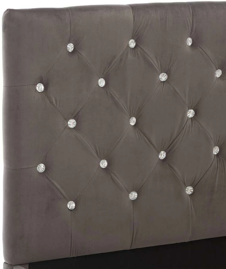 Lovos rėmas, pilkos spalvos, 160x200cm, aksomas