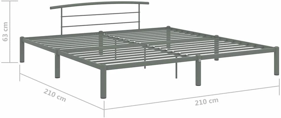 Lovos rėmas, pilkos spalvos, 200x200cm, metalas