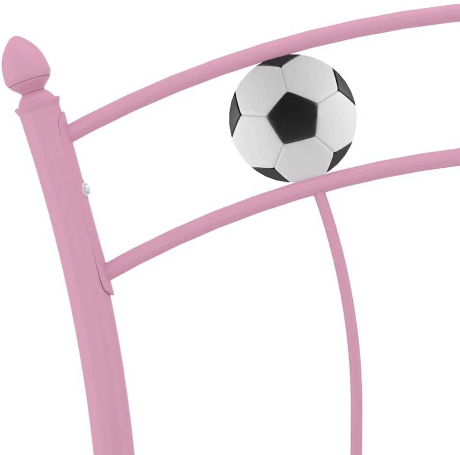 Lovos rėmas, rožinis, 90x200cm, metalas, futbolo dizaino