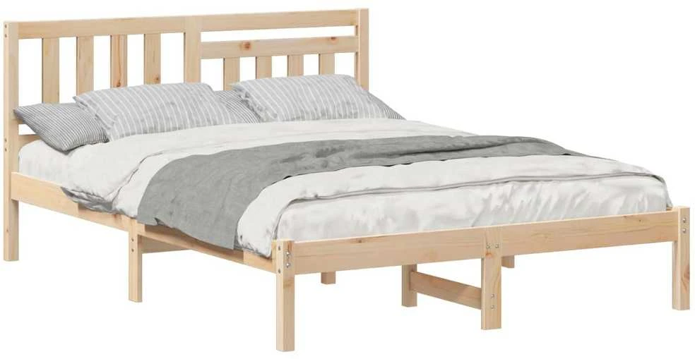 Lova Lovos rėmas Ruda 135 x 190 cm Kietos pušies mediena