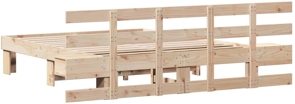 Lovos rėmas Ruda 150 x 200 cm Kietos pušies mediena