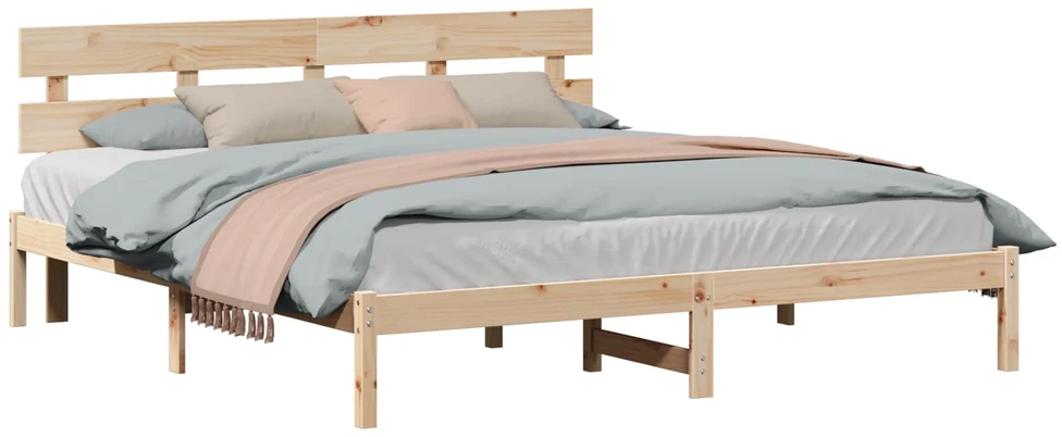Lovos rėmas Ruda 180 x 200 cm Pušies medienos masyvas