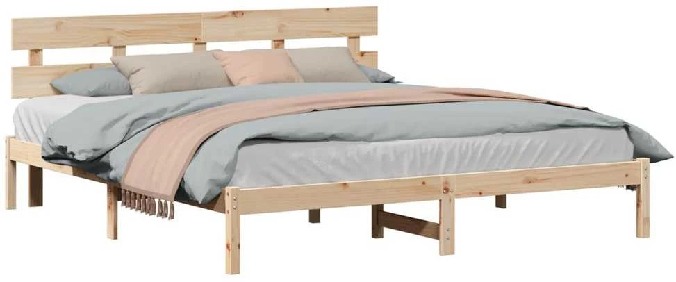 Lovos rėmas Ruda 180 x 200 cm Pušies medienos masyvas
