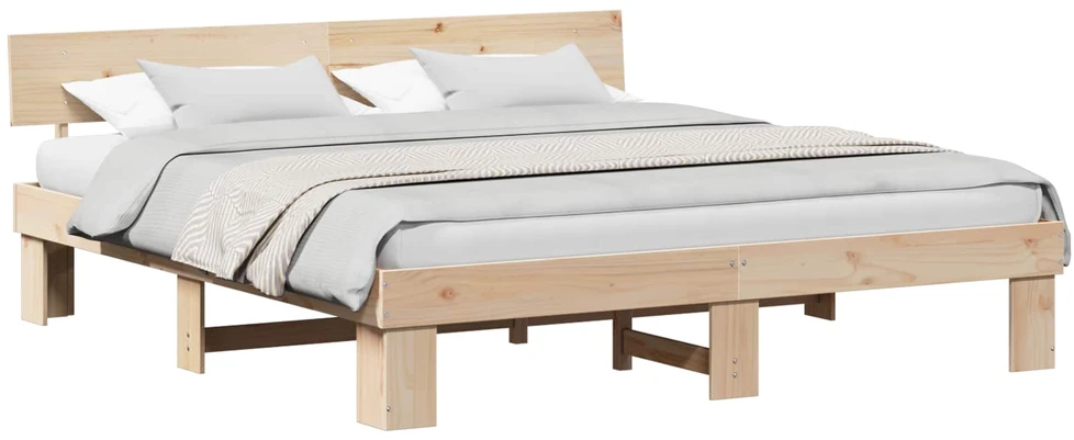Lovos rėmas Ruda 200 x 200 cm Kietos pušies mediena