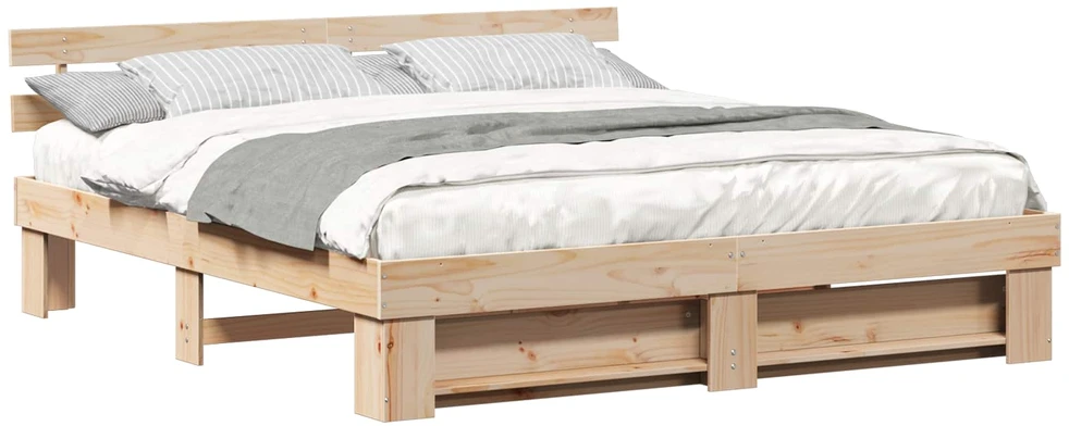 Lovos rėmas Ruda 200 x 200 cm Kietos pušies mediena