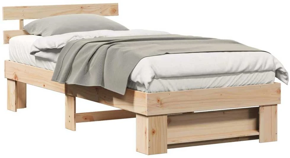 Lova Lovos rėmas Ruda 75 x 190 cm Kietos pušies mediena