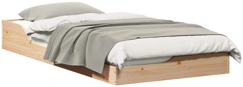 Lova Lovos rėmas Ruda 75 x 190 cm Kietos pušies mediena