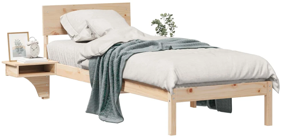Lova Lovos rėmas Ruda 75 x 190 cm Kietos pušies mediena