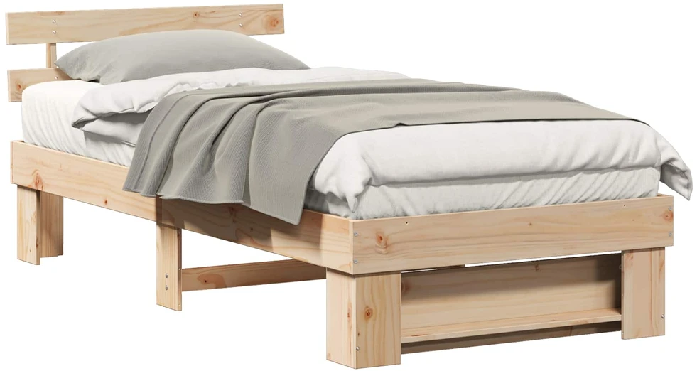 Lova Lovos rėmas Ruda 75 x 190 cm Kietos pušies mediena