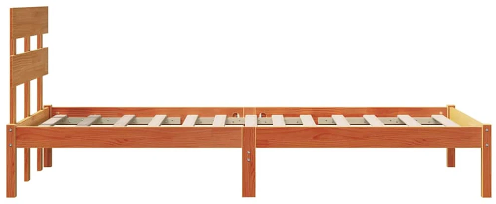 Lova Lovos rėmas Ruda 75 x 190 cm Pušies medienos masyvas