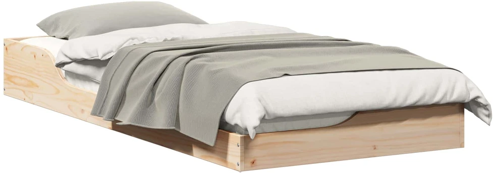 Lova Lovos rėmas Ruda 80 x 200 cm Kietos pušies mediena