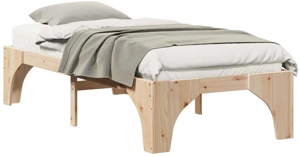 Lova Lovos rėmas Ruda 80 x 200 cm Kietos pušies mediena