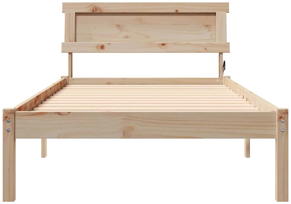 Lova Lovos rėmas Ruda 80 x 200 cm Kietos pušies mediena