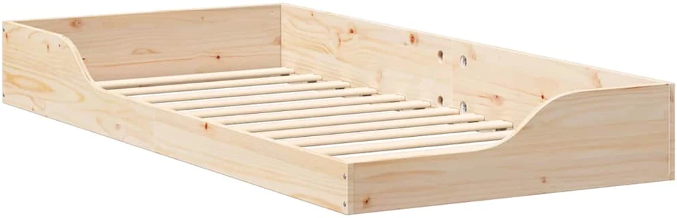 Lova Lovos rėmas Ruda 80 x 200 cm Kietos pušies mediena