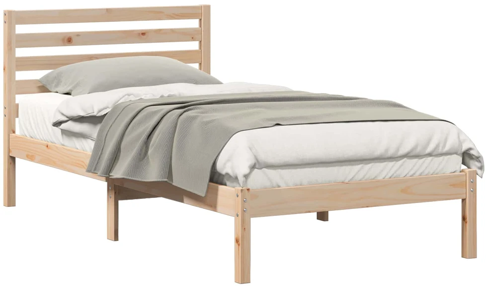 Lova Lovos rėmas Ruda 90 x 190 cm Kietos pušies mediena