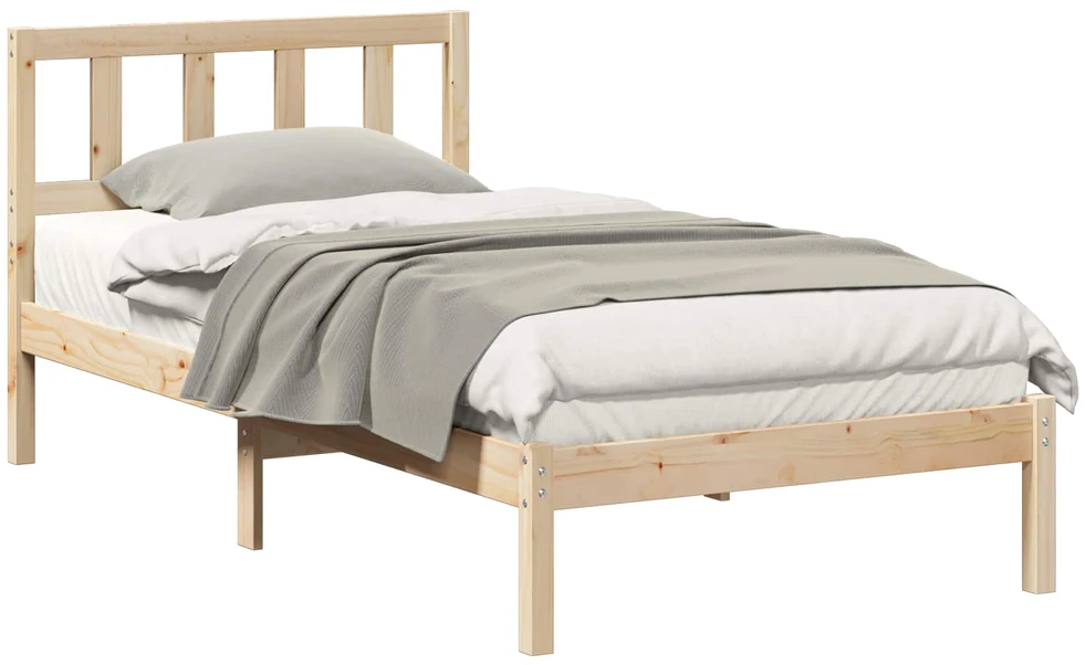 Lova Lovos rėmas Ruda 90 x 190 cm Kietos pušies mediena