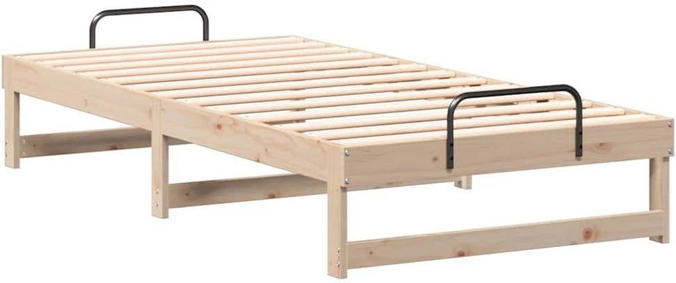 Lova Lovos rėmas Ruda 90 x 200 cm Kietos pušies mediena