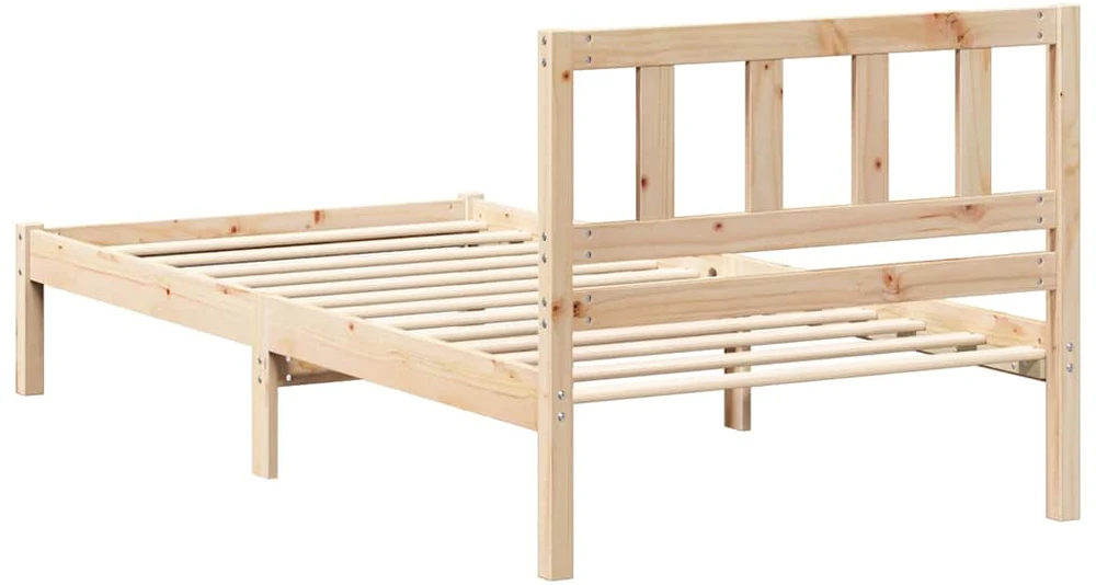 Lova Lovos rėmas Ruda 90 x 200 cm Kietos pušies mediena