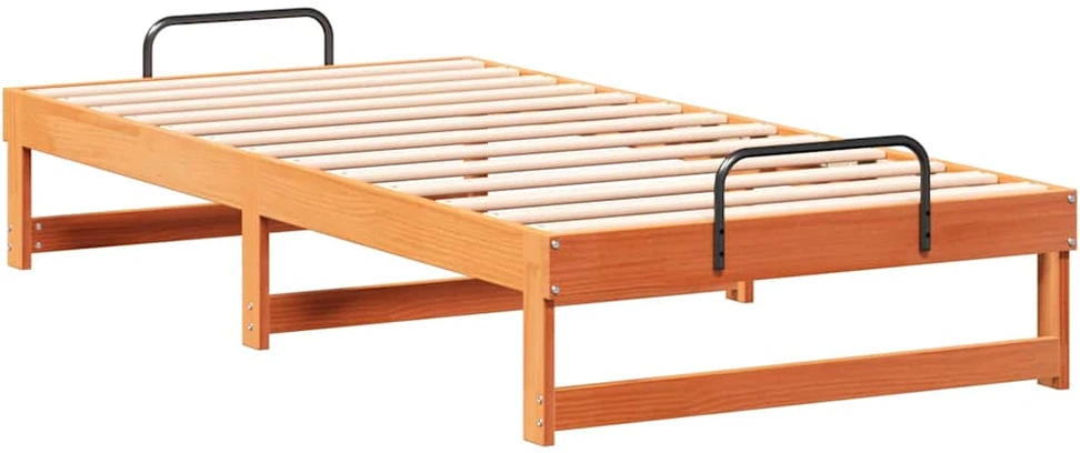 Lova Lovos rėmas Ruda 90 x 200 cm Kietos pušies mediena