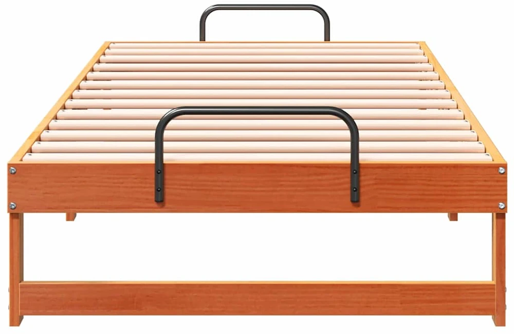 Lova Lovos rėmas Ruda 90 x 200 cm Kietos pušies mediena