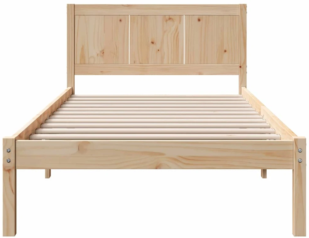 Lova Lovos rėmas Ruda 90 x 200 cm Pušies medienos masyvas