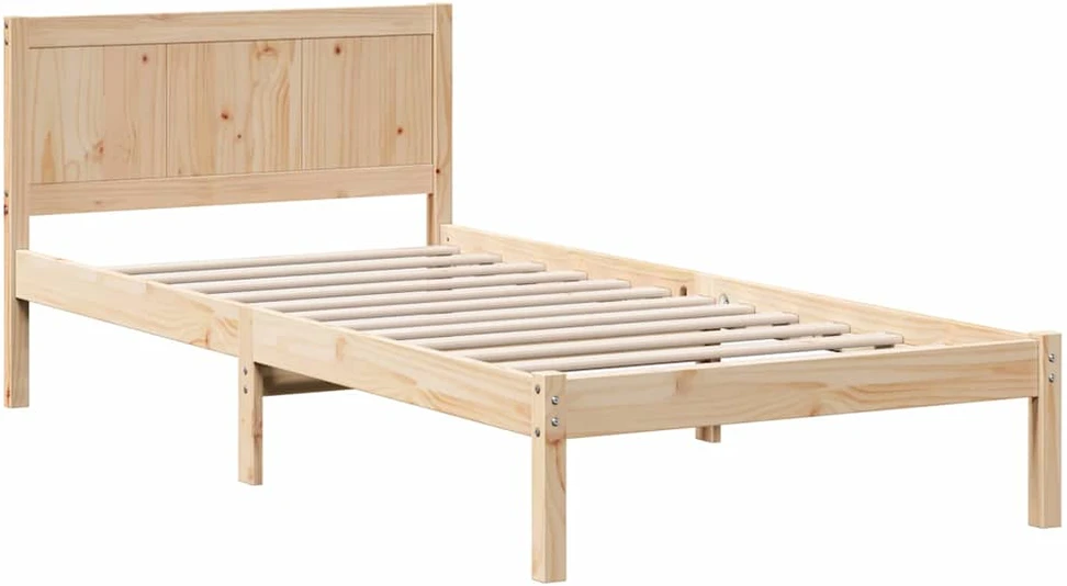 Lova Lovos rėmas Ruda 90 x 200 cm Pušies medienos masyvas