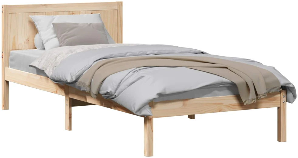 Lova Lovos rėmas Ruda 90 x 200 cm Pušies medienos masyvas