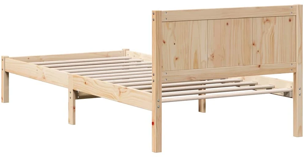 Lova Lovos rėmas Ruda 90 x 200 cm Pušies medienos masyvas