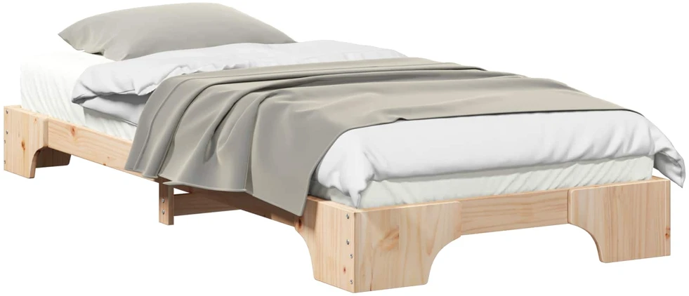 Lova Lovos rėmas Ruda 90 x 220 cm Kietos pušies mediena