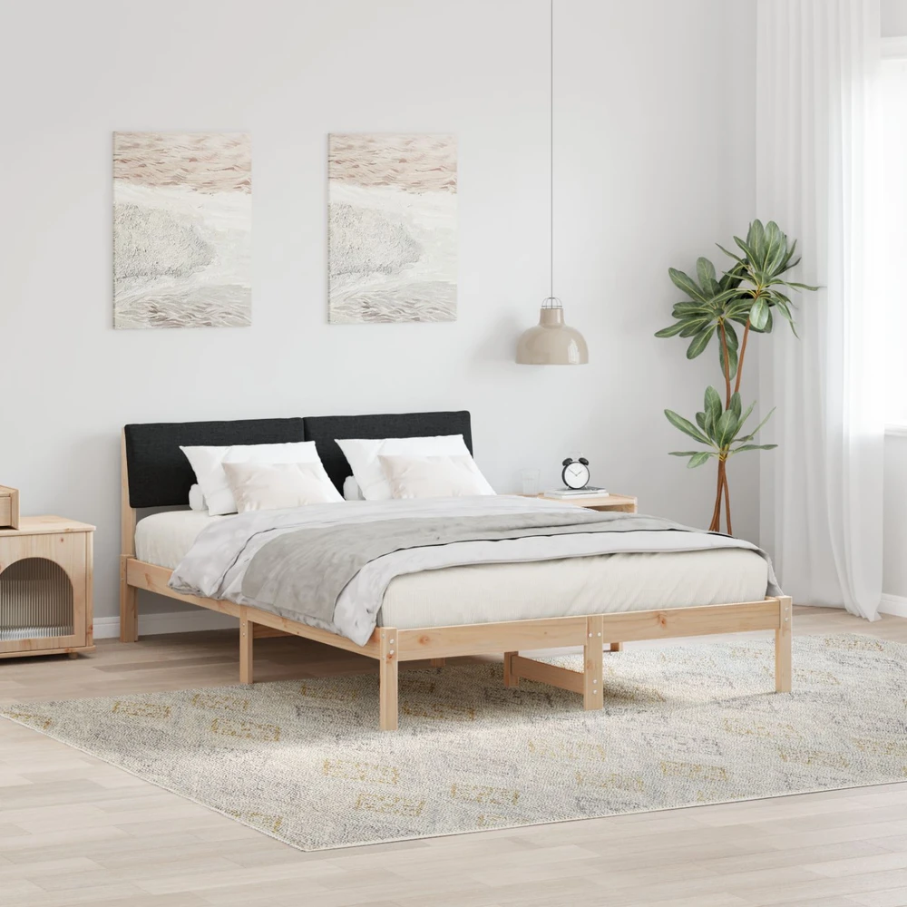 Lovos rėmas Ruda ir juoda 160 x 200 cm Pušies masyvas
