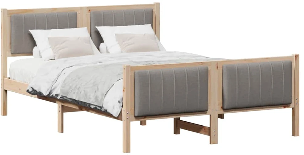 Lovos rėmas Ruda ir taupe 140 x 190 cm Pušies masyvas