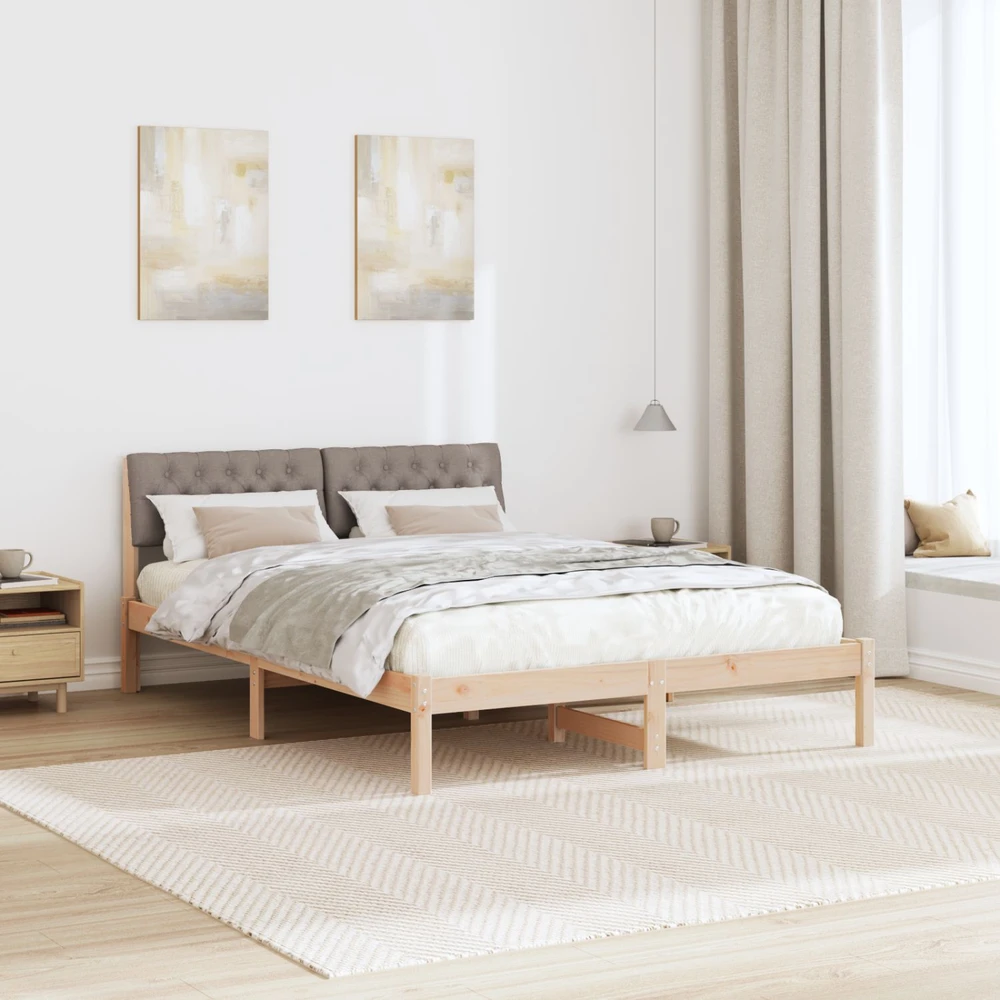 Lovos rėmas Ruda ir taupe 140 x 200 cm Pušies masyvas