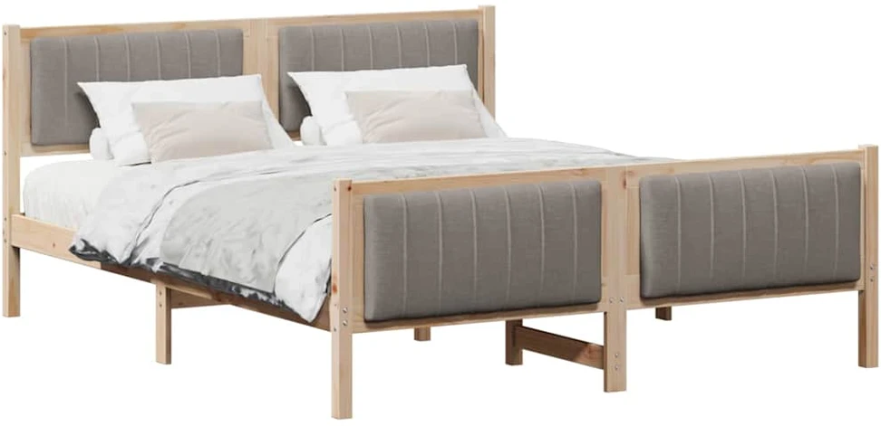 Lovos rėmas Ruda ir taupe 150 x 200 cm Pušies masyvas