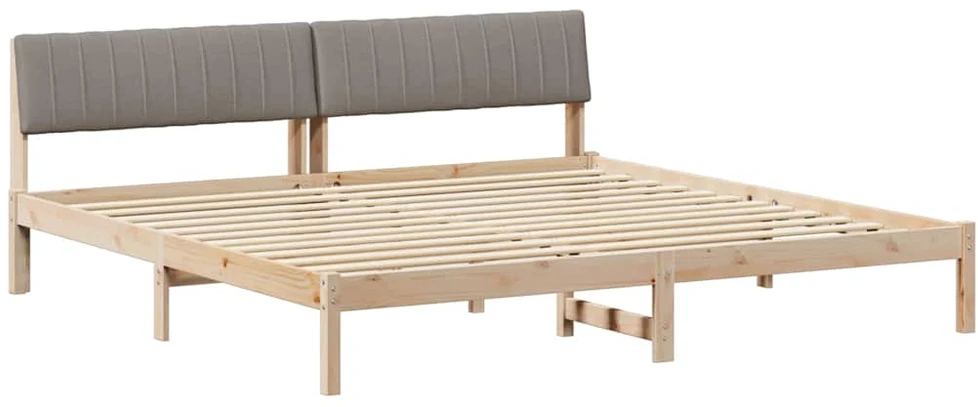 Lovos rėmas Ruda ir taupe 200 x 200 cm Pušies masyvas