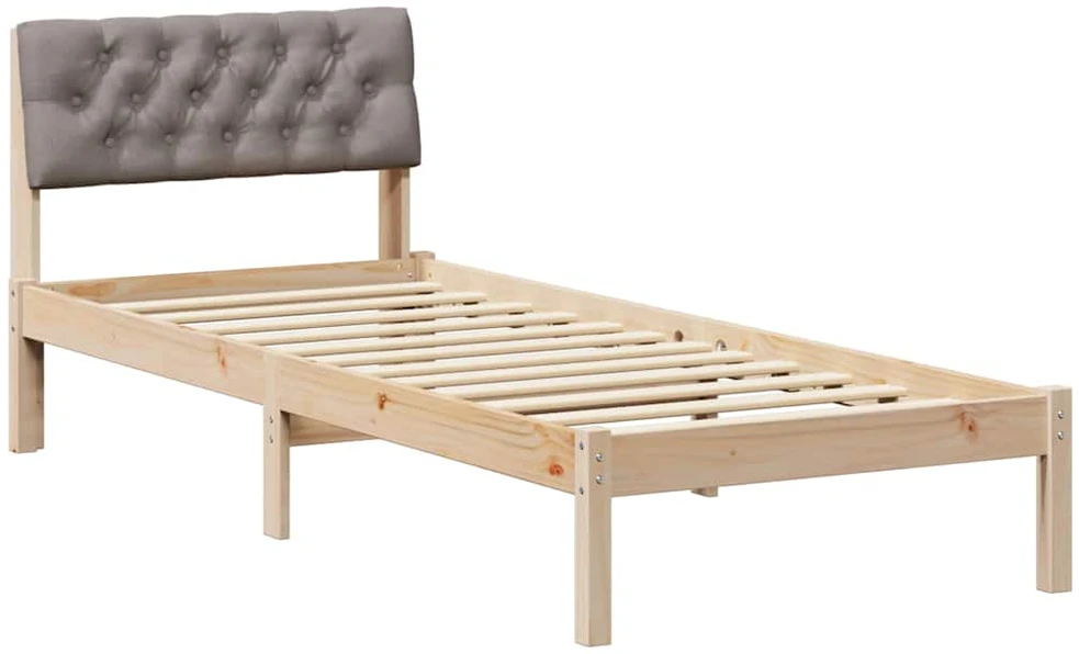 Lova Lovos rėmas Ruda ir taupe 80 x 200 cm Pušies masyvas