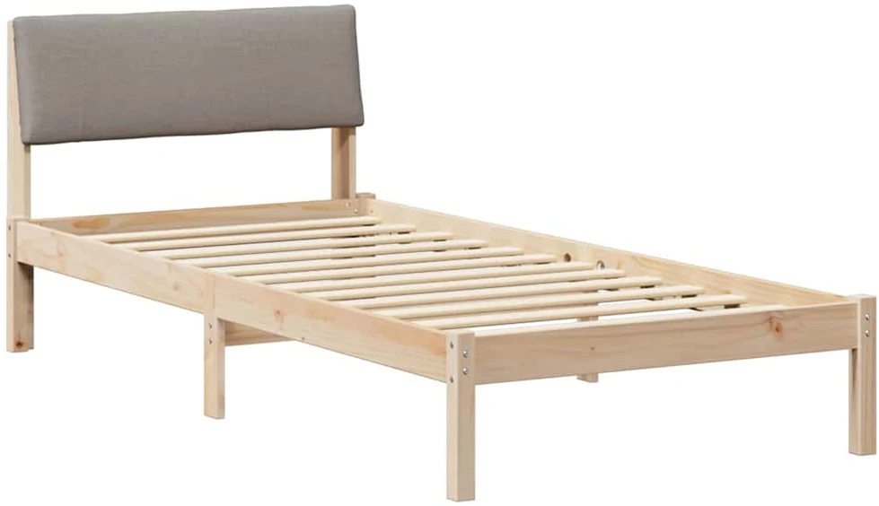 Lova Lovos rėmas Ruda ir taupe 90 x 200 cm Pušies masyvas