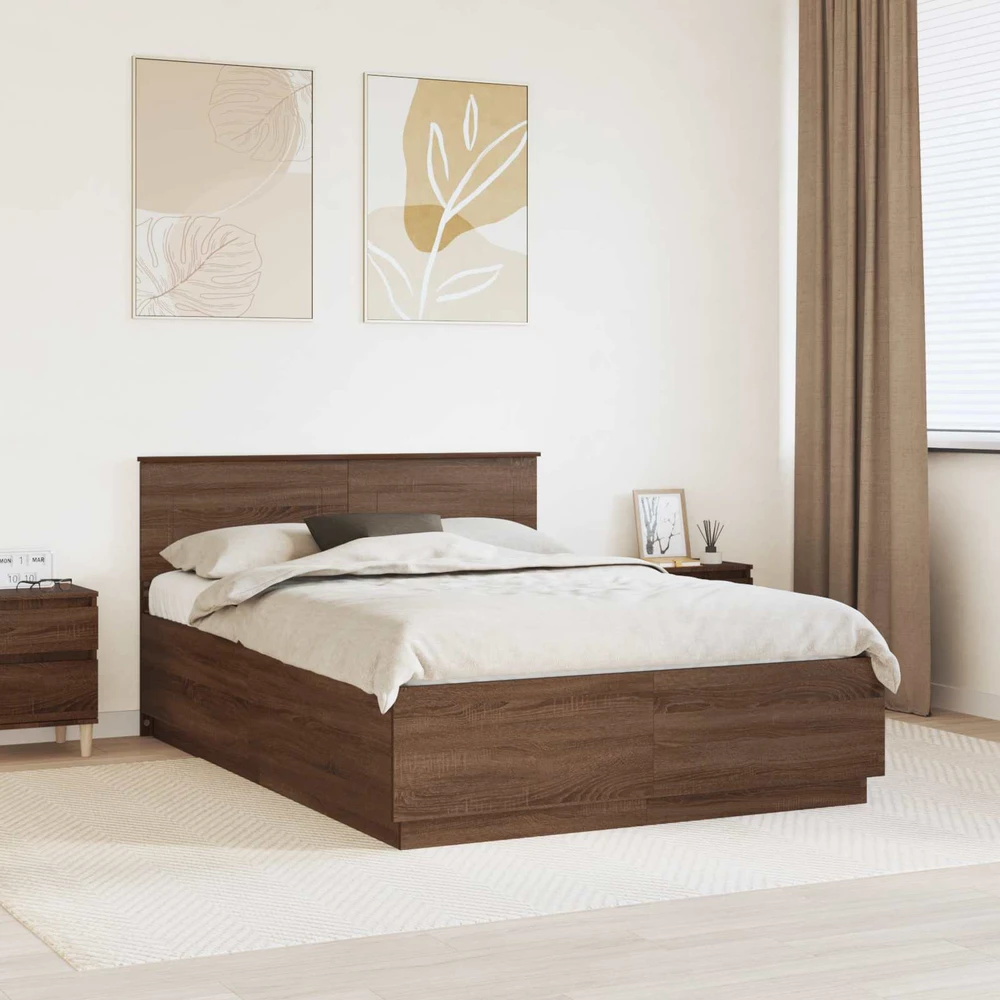 Lovos rėmas Rudas ąžuolas 150 x 200 cm Apdirbta mediena