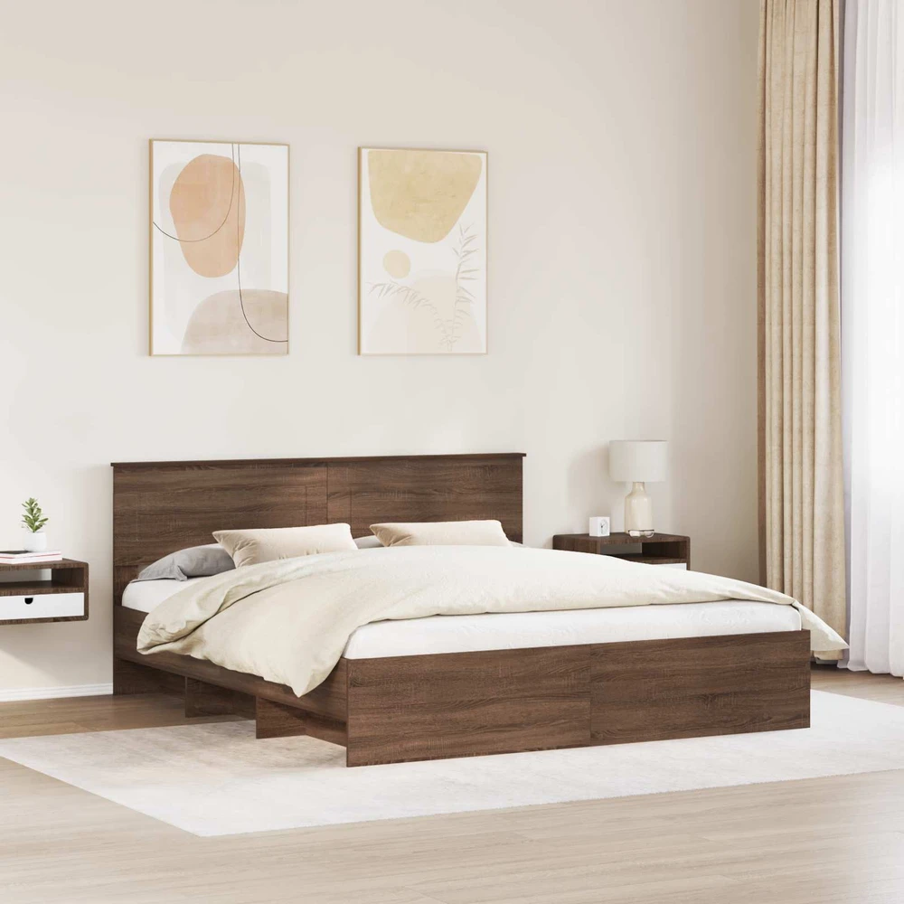 Lovos rėmas Rudas ąžuolas 200 x 200 cm Apdirbta mediena