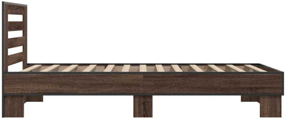 Lovos rėmas, rudas ąžuolo, 100x200cm, apdirbta mediena/metalas