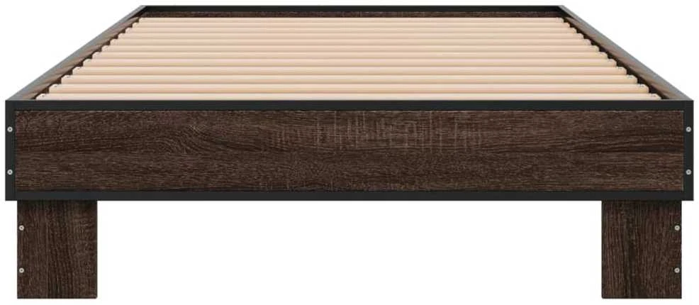 Lovos rėmas, rudas ąžuolo, 100x200cm, apdirbta mediena/metalas