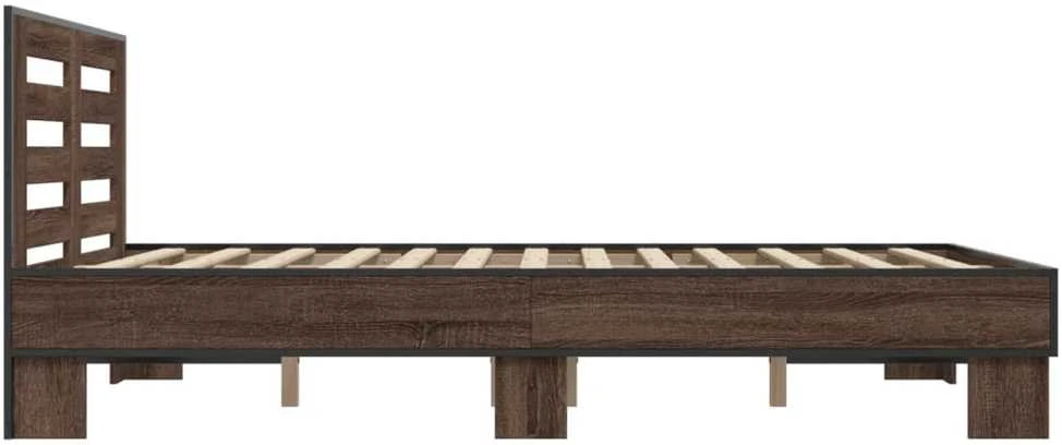 Lovos rėmas, rudas ąžuolo, 120x200cm, apdirbta mediena/metalas
