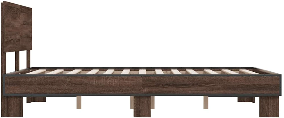 Lovos rėmas, rudas ąžuolo, 120x200cm, apdirbta mediena/metalas
